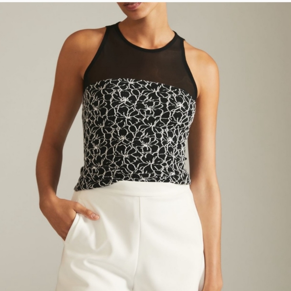 ANTHROPOLOGIE Maeve Illusion Top Black NWT in Size XS